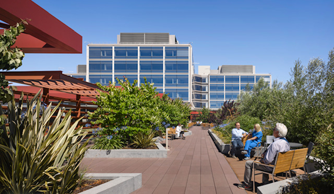 At Stanford Hospital, family members find a safe haven in rooftop gardens.